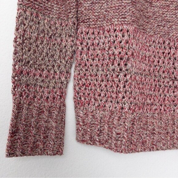 Fossil Striped Woven Metallic Knit Merino Wool Lambswool Cashmere Sweater XS - Picture 4 of 7